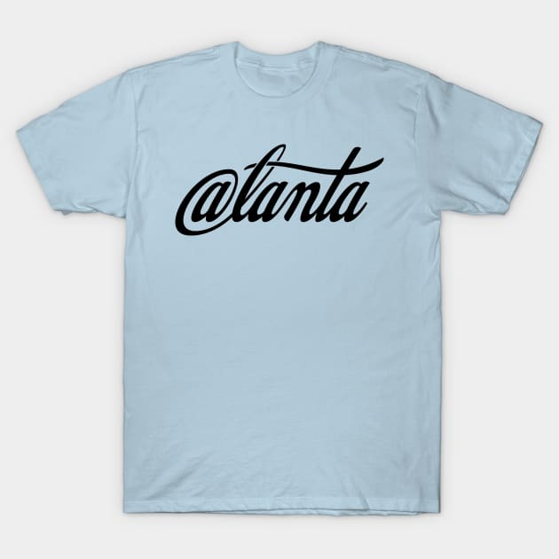 @lanta Script Black T-Shirt by MonkeyColada